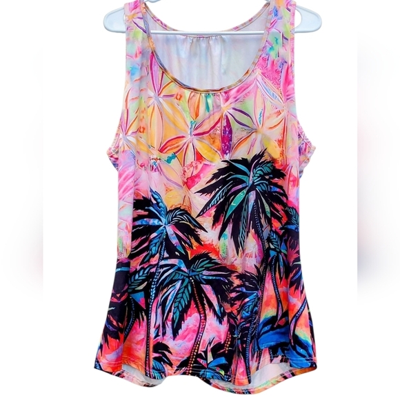 LOT BUNDLE OF 5 Trendy Womens Size 2X TOPS Blouses TUNICS Vibrant Colors SIZE 22 - Picture 15 of 17